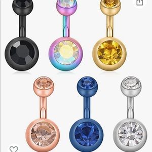 Pack of 6 NWT belly button rings